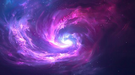Glowing neon swirls in cosmic ultraviolet hues. Mystical and futuristic background