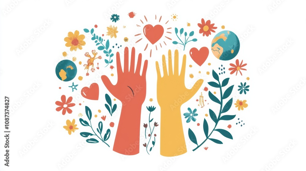 Leinwandbilder the logo represents world kindness day, emphasizing the significance of kindness and shared responsi