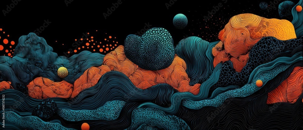 Poster artistic abstract background with intricate patterns and modern design elements, perfect for creativ
