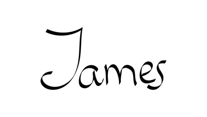 Black handwritten male name 