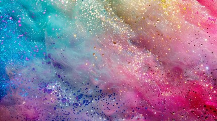 Fototapeta premium An abstract holographic rainbow holographic background that presents a holographic effect with rainbow-colored gloss and gorgeous texture. 
