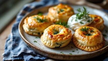 Spanakopitakia - Mini Spinach and Feta Pies (Greek Cuisine)