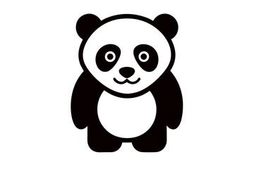 Creative a cute animal line silhouette  art design with a white background