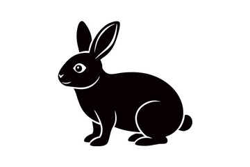 Creative a cute animal line silhouette  art design with a white background