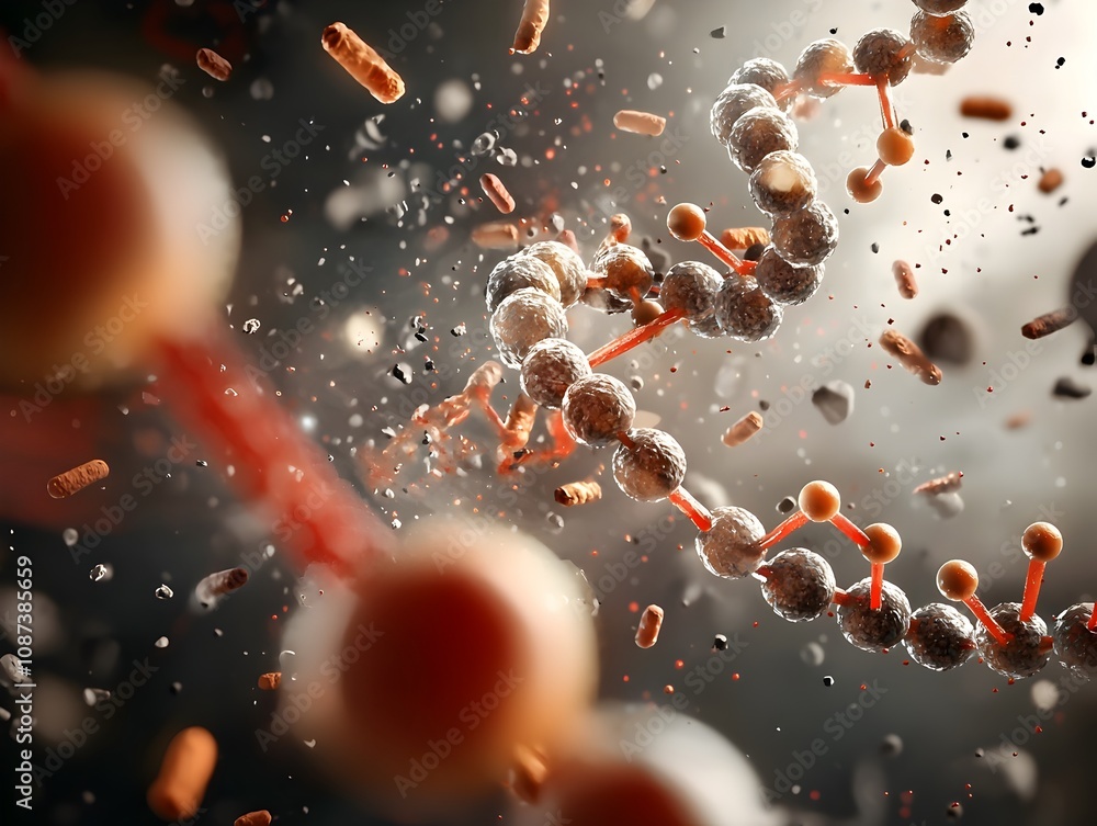 Poster captivating molecular anatomy a profound visualization of the complex and elegant architecture of li