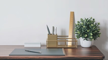 Minimal Dream Room Stylish Workspace Setup in a Modern Environment Inviting Creativity and Comfort