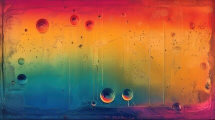 A vibrant abstract image featuring colorful gradients and bubbles.