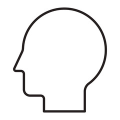 Human Head Profile line icon.