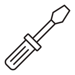 Flathead Screwdriver line icon.