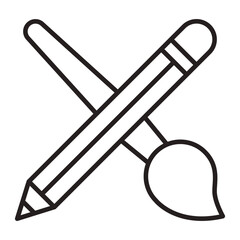 Art Tools line icon.