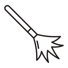 broom line icon.