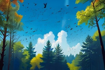 autumn forest background