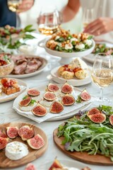 Lively Cocktail Party Scene with Guests Mingling and Enjoying Delicious Food and Drinks at a Festive Gathering Celebrating Good Times and Great Company