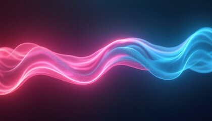 Abstract Pink and Blue Wave, Futuristic Technology Concept.
