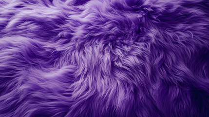 Fototapeta premium Purple fluffy fur texture, fabric wool material, soft fluffy animal hair, abstract natural wool pattern, background