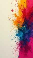 Colorful Holi Festival Paint Explosion, vibrant concept for Indian celebration.