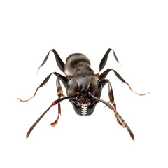 Macro close up of an ant isolated on white or transparent.png