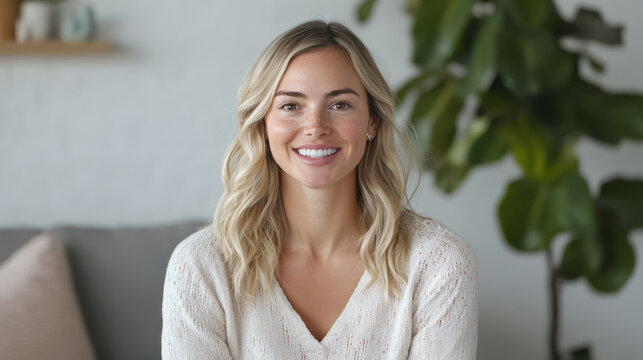 Minimalist living program featuring clean, simple decor, a host explaining tips for decluttering, and calming visuals