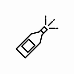 champagne cocktail party icon sign vector