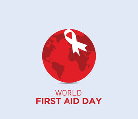 World First Aid Day. World first aid day concept Vector Illustration banner template.