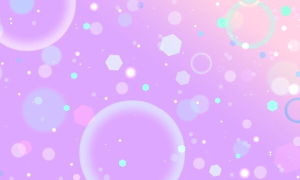 ゆめかわなきらきら輝くプリズムと泡の壁紙背景★グリーティングカード