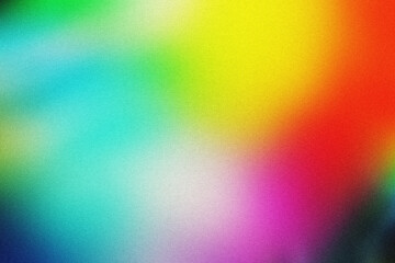 Chromatic light dispersion Spectrum effect Distorted light wave for abstract and technology grainy design. Rainbow Fluid dust grainy background, soft faded colors banner poster cover abstract design