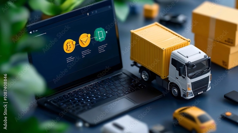 Aufkleber blockchain powered supply chain network with interconnected stakeholders digital transformation of l