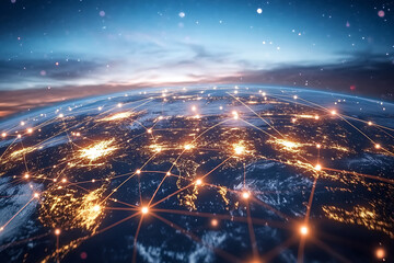 Obraz premium Global communication network concept