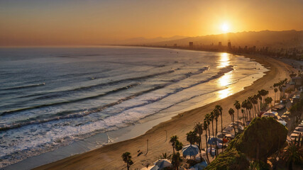 sunset on the beach