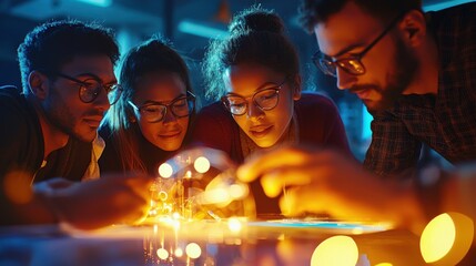 Diverse Colleagues Collaborating in Creative Workspace