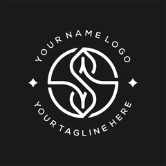 Letter S beauty fashion and vintage logo design 
