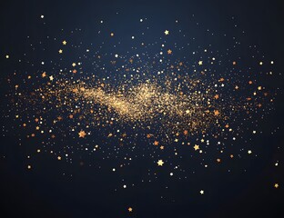 Black and Gold Sparkling Explosion - Premium Vector Illustration.