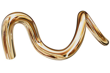 3D Gold Metallic Abstract Shape Objects, 3d rendering chrome gradient shape design element, futuristic, shiny design