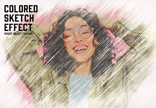 Colored Sketch Effect with Generative AI