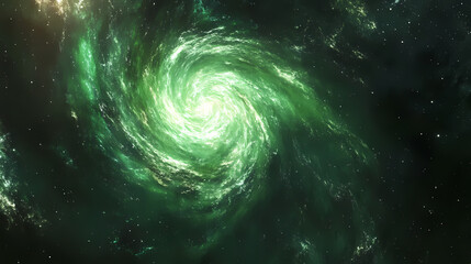 Green galaxy. Vivid Galaxy Vortex. Illustration