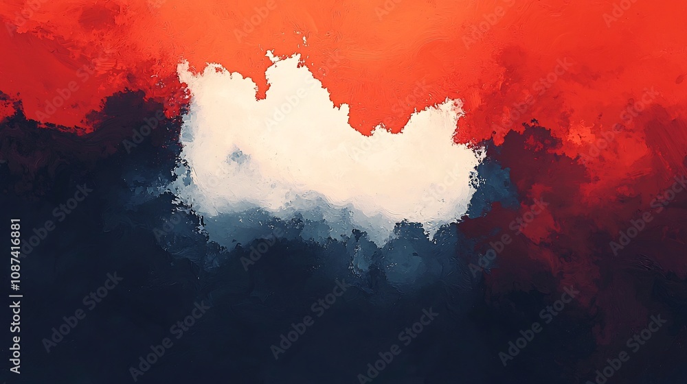 Poster dramatic and captivating abstract digital painting with layered textures and deep intense colors tha
