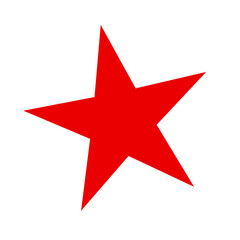 Fototapeta premium red star isolated on white
