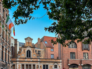Obraz premium Street view of downtown in Bruges, Belgium
