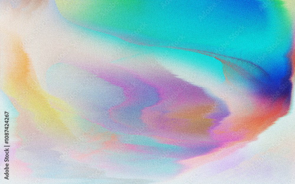 Poster glitch grainy abstract smeared iridescent gradient blurred unique background texture digital noise g