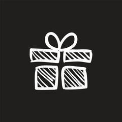 single icon style white chalk illustration