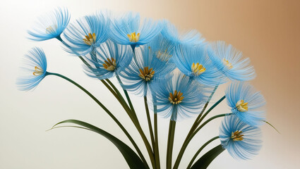 Fototapeta premium Flax blue flowers .
