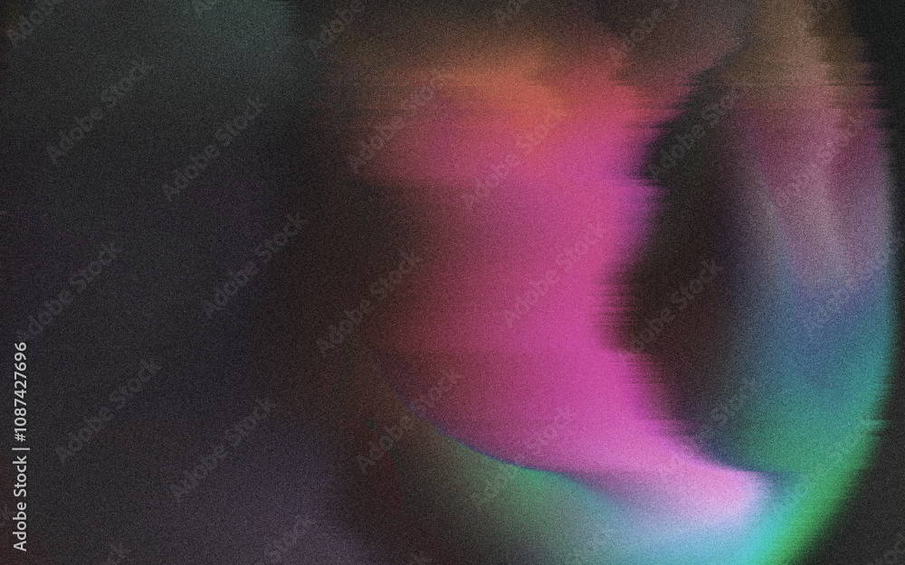 Poster glitch grainy abstract smeared iridescent gradient blurred unique colors background texture digital 