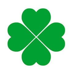 Leaf clover icon. Green clover icon on white background. Vector icon.