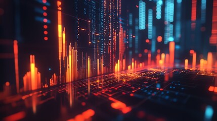 Obraz premium Investors are exploring digital assets as inflation hedges in uncertain economic climates.