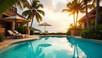 Fototapeta premium pool in hotel