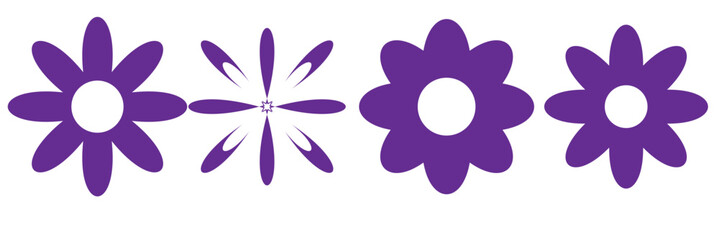 White daisy chamomile set. Daisy flowers on blue background. sweet flowers plant collection. Daisy flowers shape illustration icon.