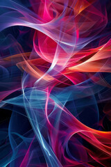 Naklejka premium Abstract background of colorful vertical light streaks with bokeh effects in a dreamy gradient of vibrant hues.