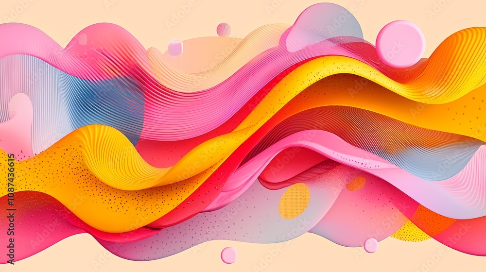Poster dynamic ai generated visual waves