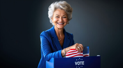 Senior Women Encouraging Voting with American Pride