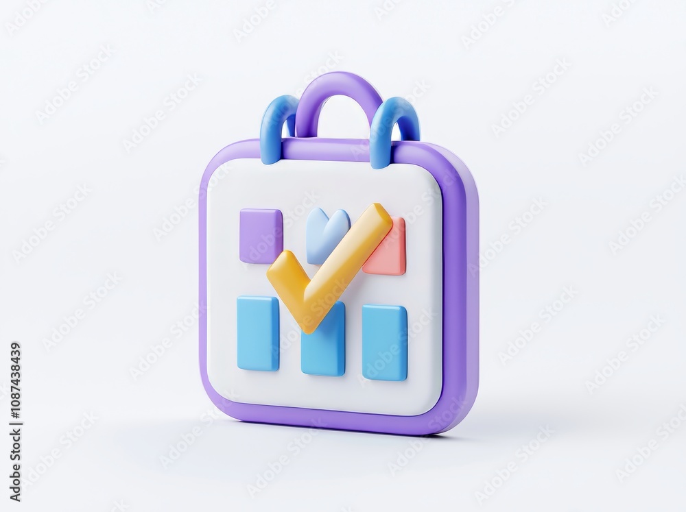 Poster a calendar with a checklist of tasks and tasks icon. concept of business organizer, project time man